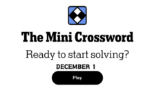 NYT Mini Crossword: Hints and Answers for December 1st, 2024